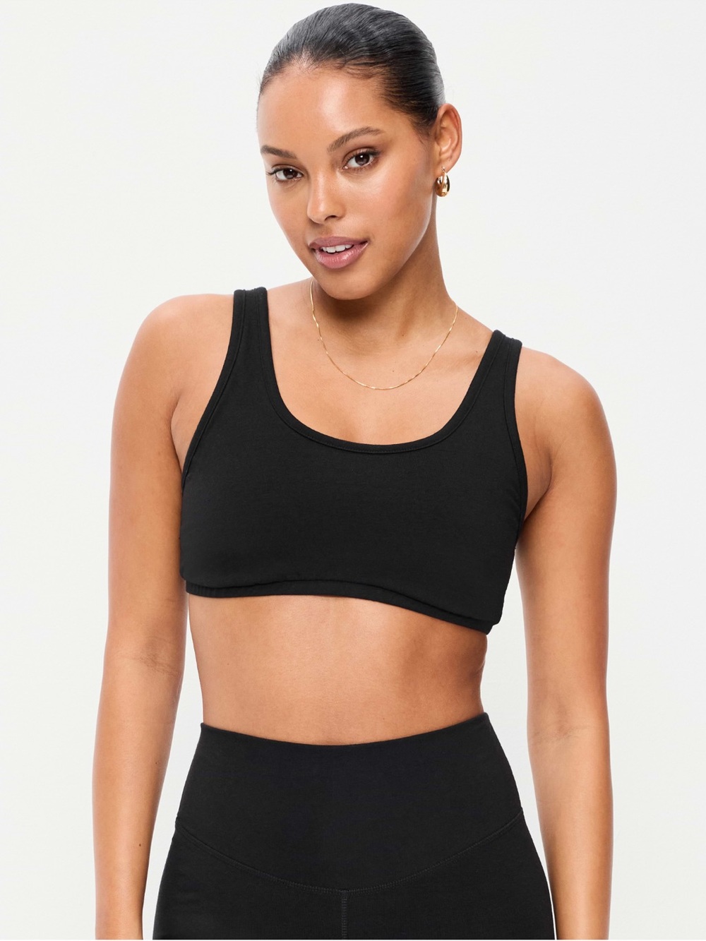 Old Navy Light Support PowerChill Sports Bra in Blackjack Size Medium Cotton NWT